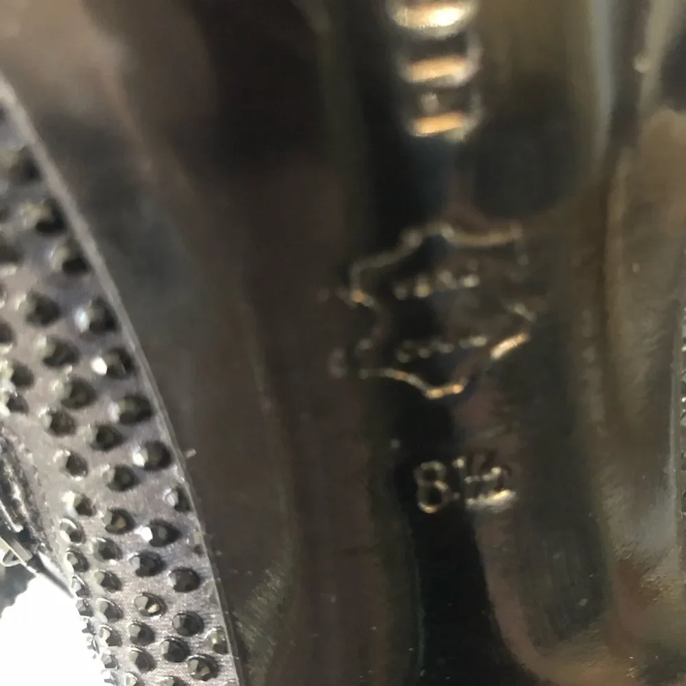 Report Signature Blk RhineStone Platform Boot 8.5